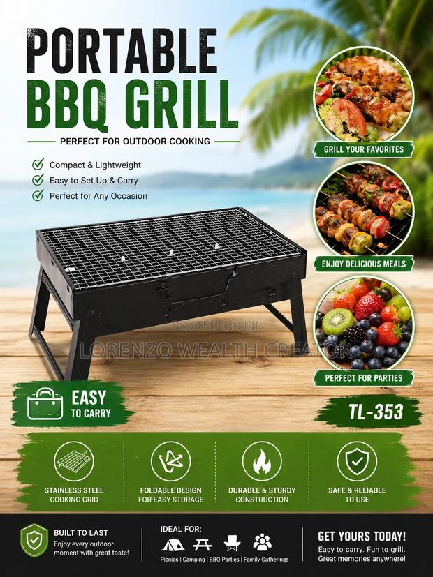 Portable Outdoor Barbecue Grill