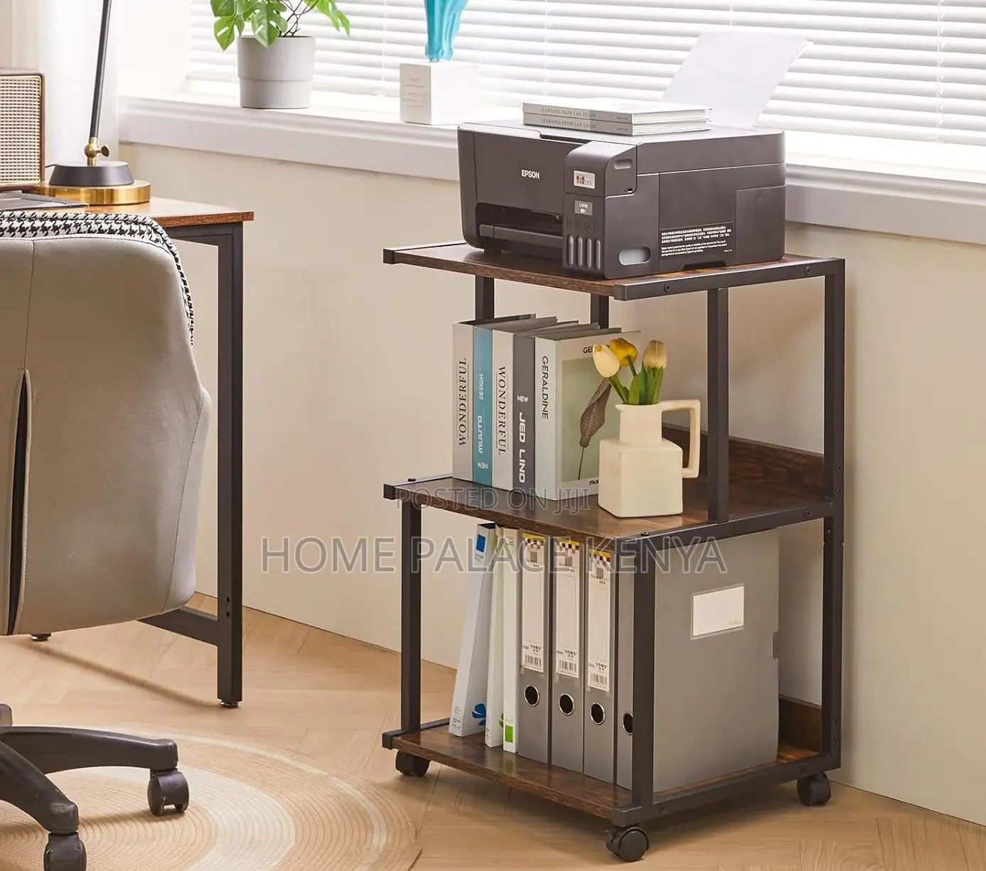 Printer Stand: 3 Layer Metal Printer Stand for Home Office Use