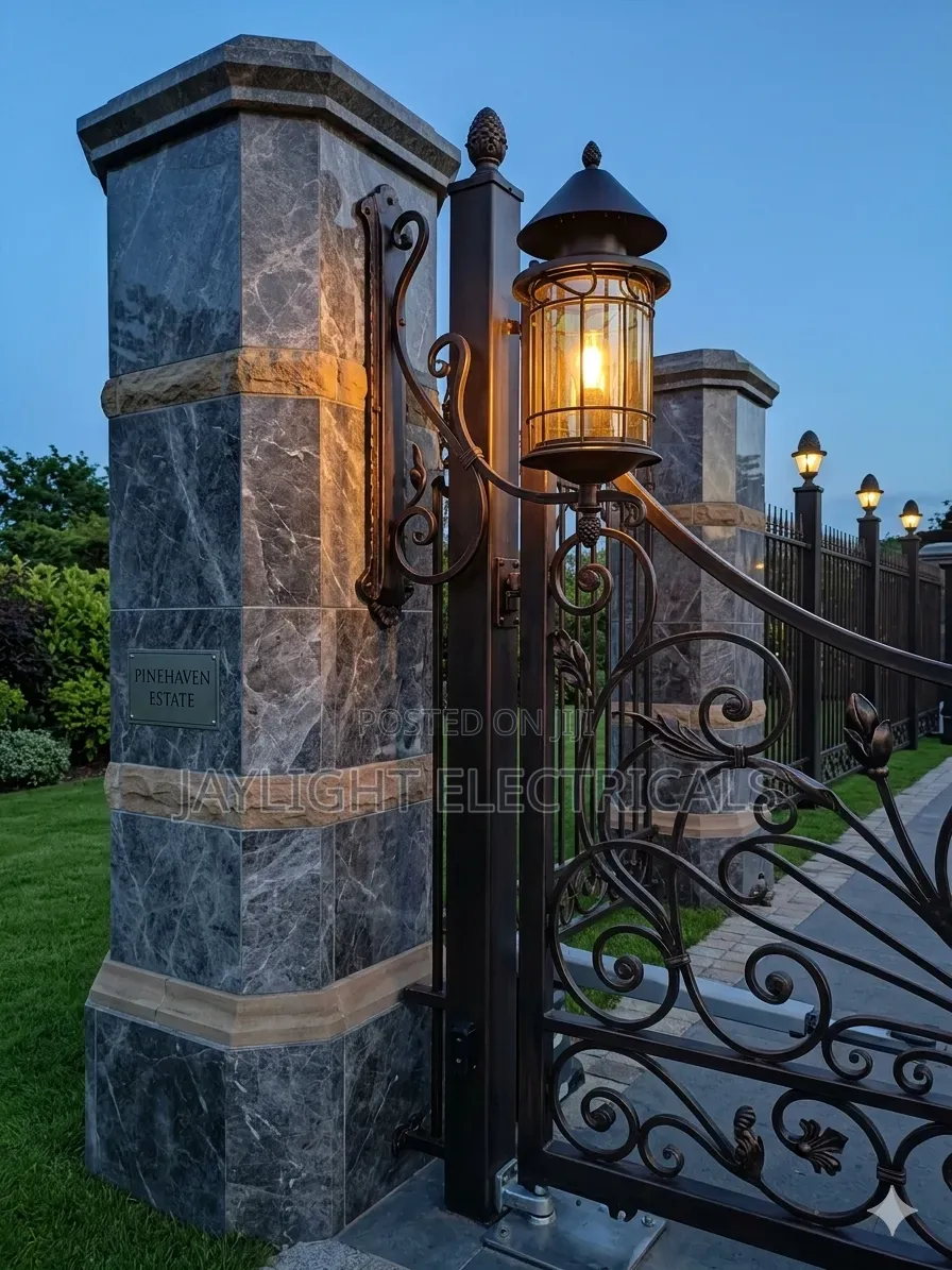 Outdoor Waterproof Simple Classic Style Gate Street Garden Light