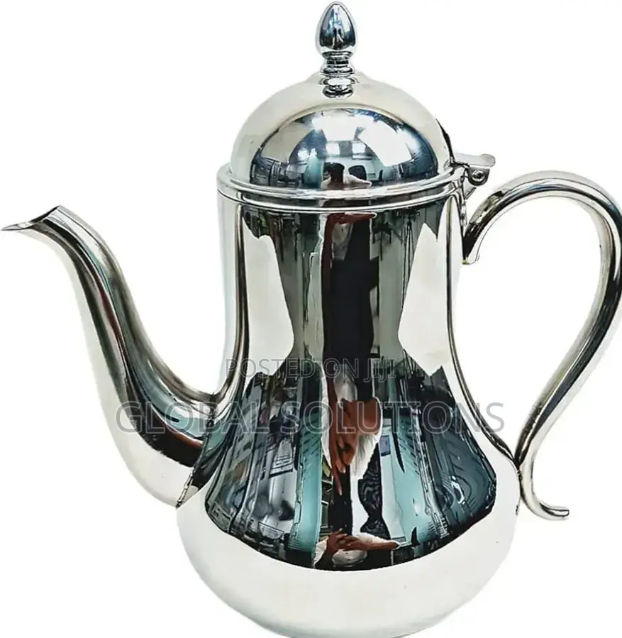 1.0l Pear-Shaped Stainless Steel Tea Pot With a Mirror-Polished Finish