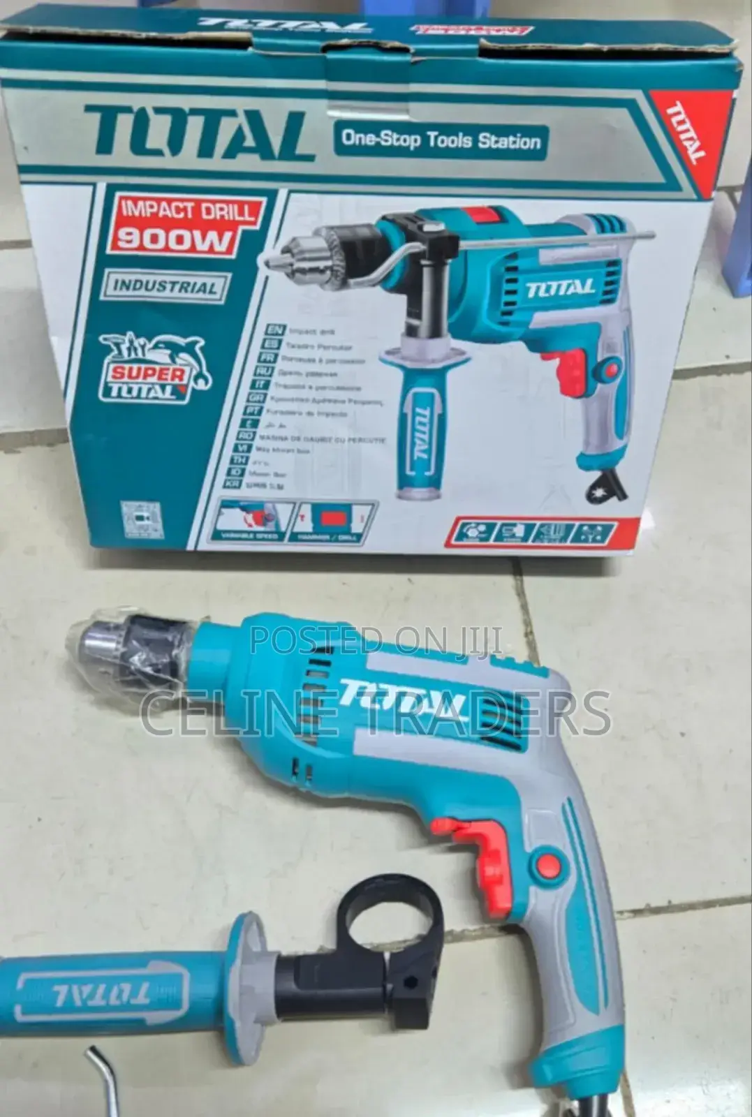 Total 900w Impact Corded Drill