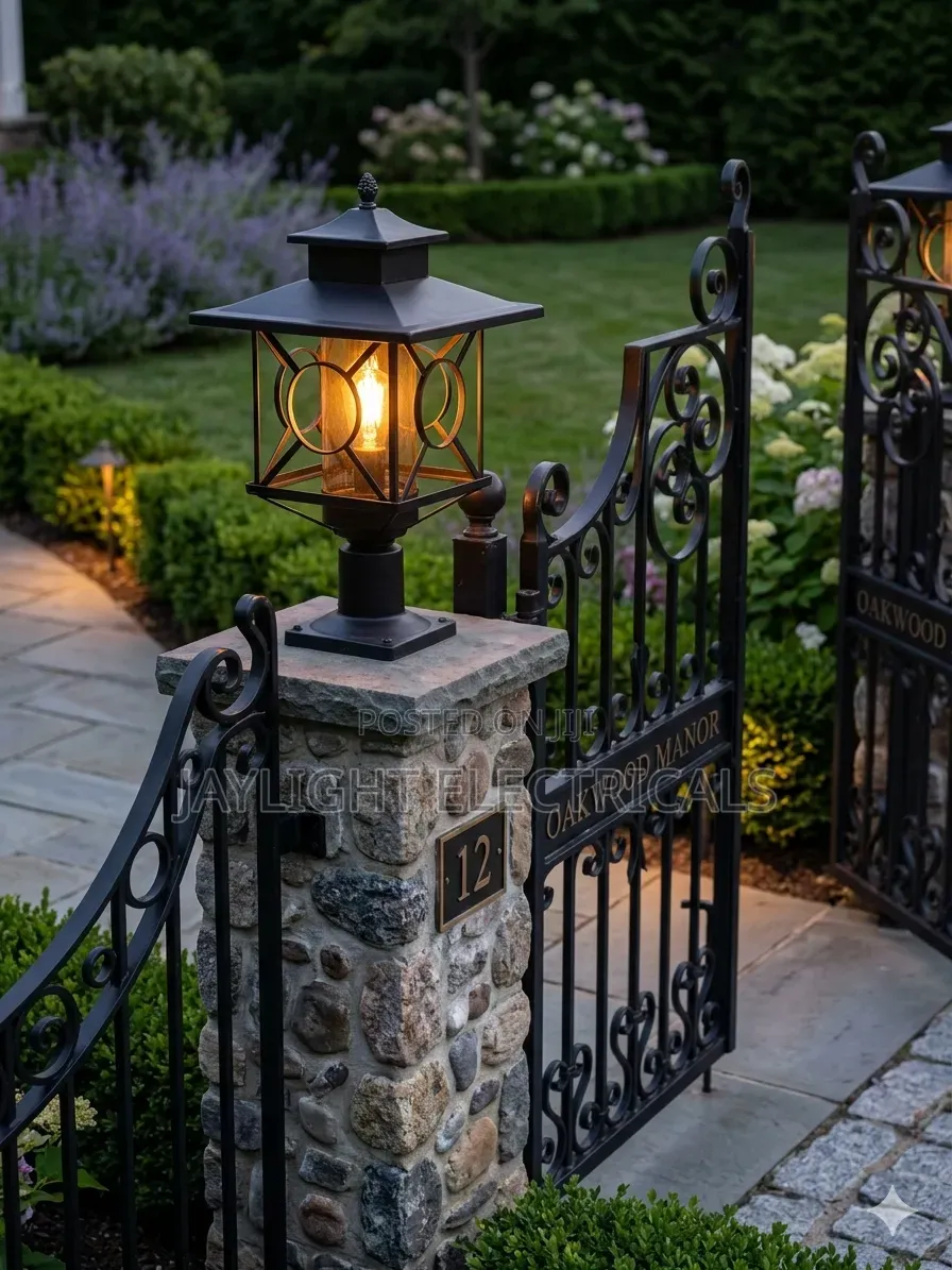Garden Villa Gate Outdoor Led Die-Cast Aluminum Ip65 Pillar Lamp Ac