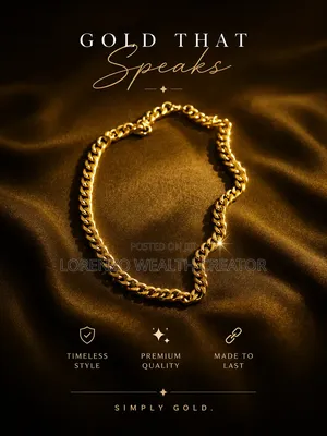 Gold Cuban Link Stylish Necklace
