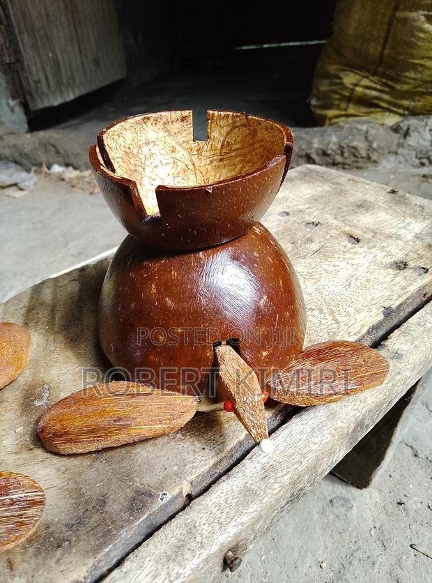 Handcrafted Coconut Turtle Ashtray - main view