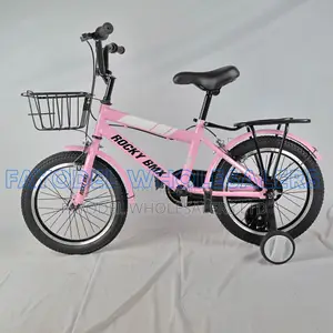 Rocky 16" Kids Bicycle With Basket Training Wheels – Pink