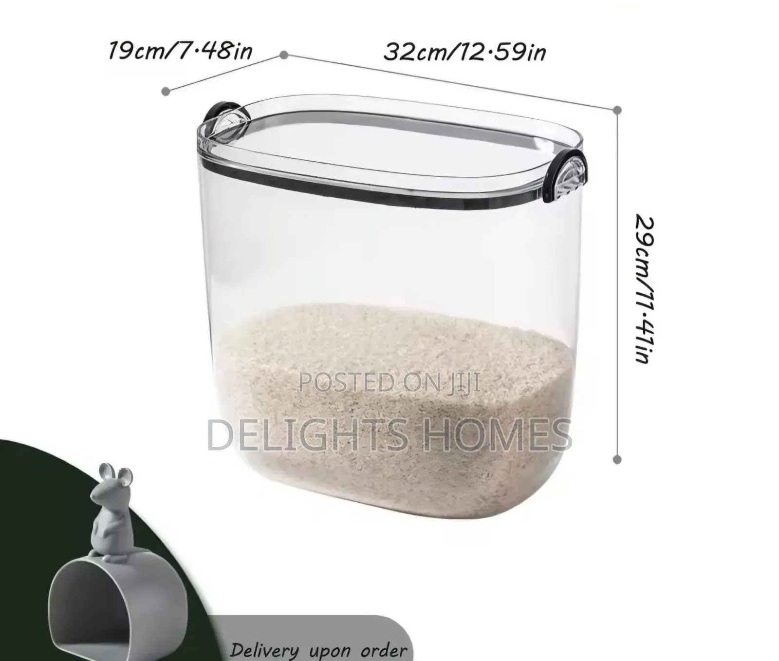 Acrylic Rice/Cereal Airtight Storage Containers_nje
