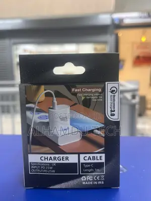 Irs Fast Chargerkit Featuring a White Uk 3-Pin Plug Wall Adapter.