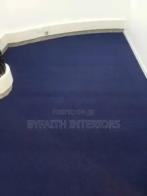 Blue and Red Office Carpet