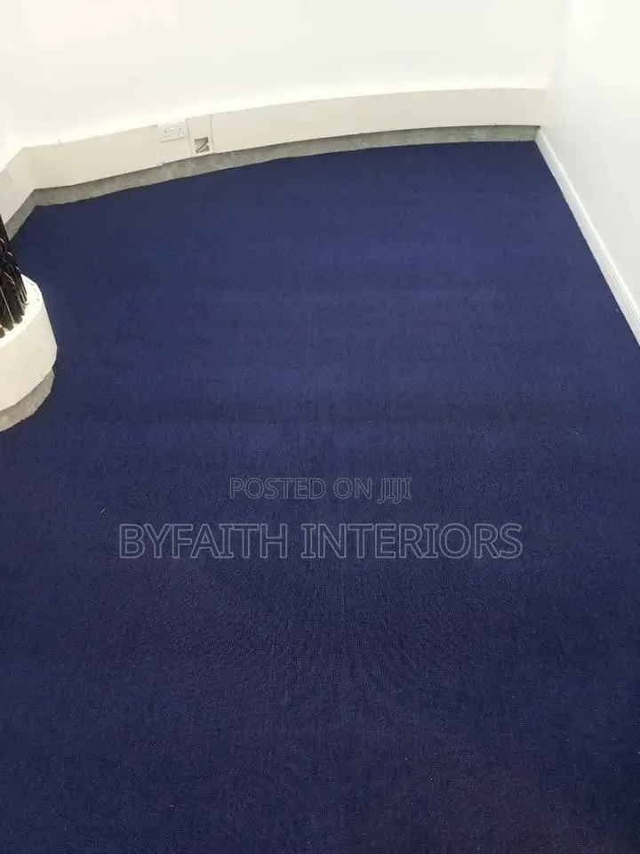Blue and Red Office Carpet