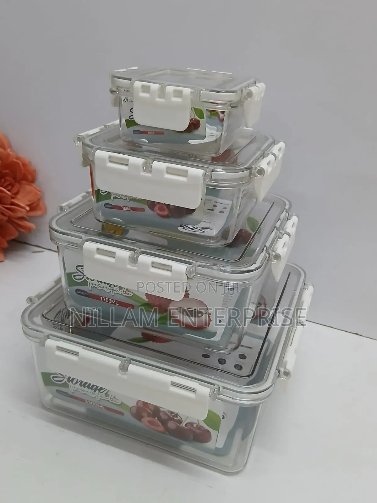 4 in 1 Transparent Airtight Pantry Boxes*