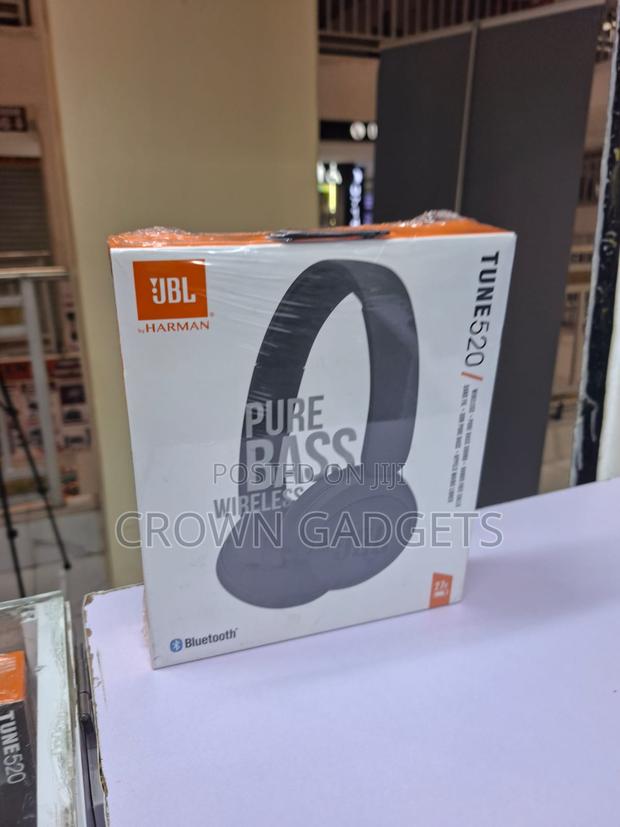 JBL Tune 520bt Bluetooth Headphones Pure Bass Sound Black