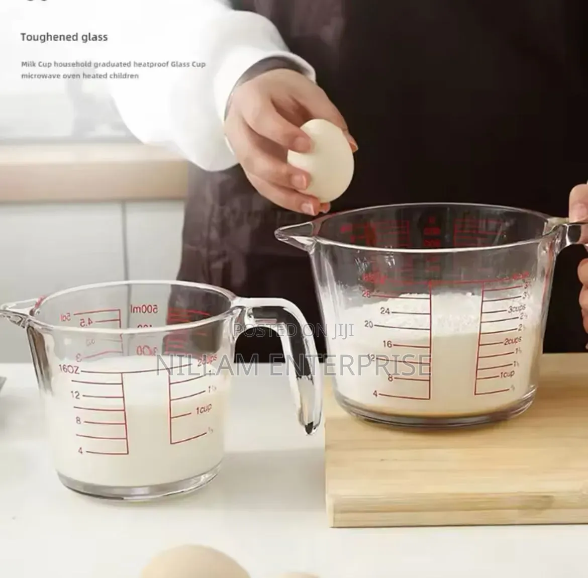 1000ml Glass Measuring Cup With Scale and Handle*