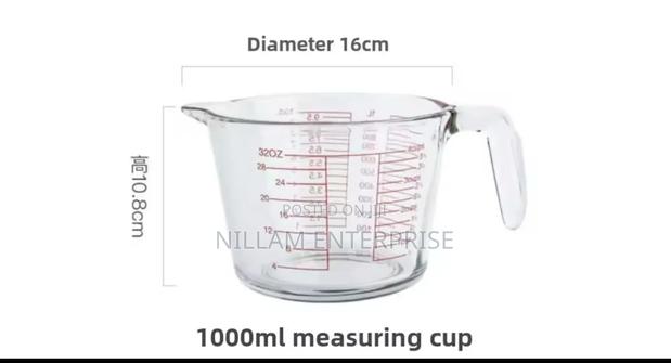 1000ml Glass Measuring Cup With Scale and Handle* - thumbnail 5