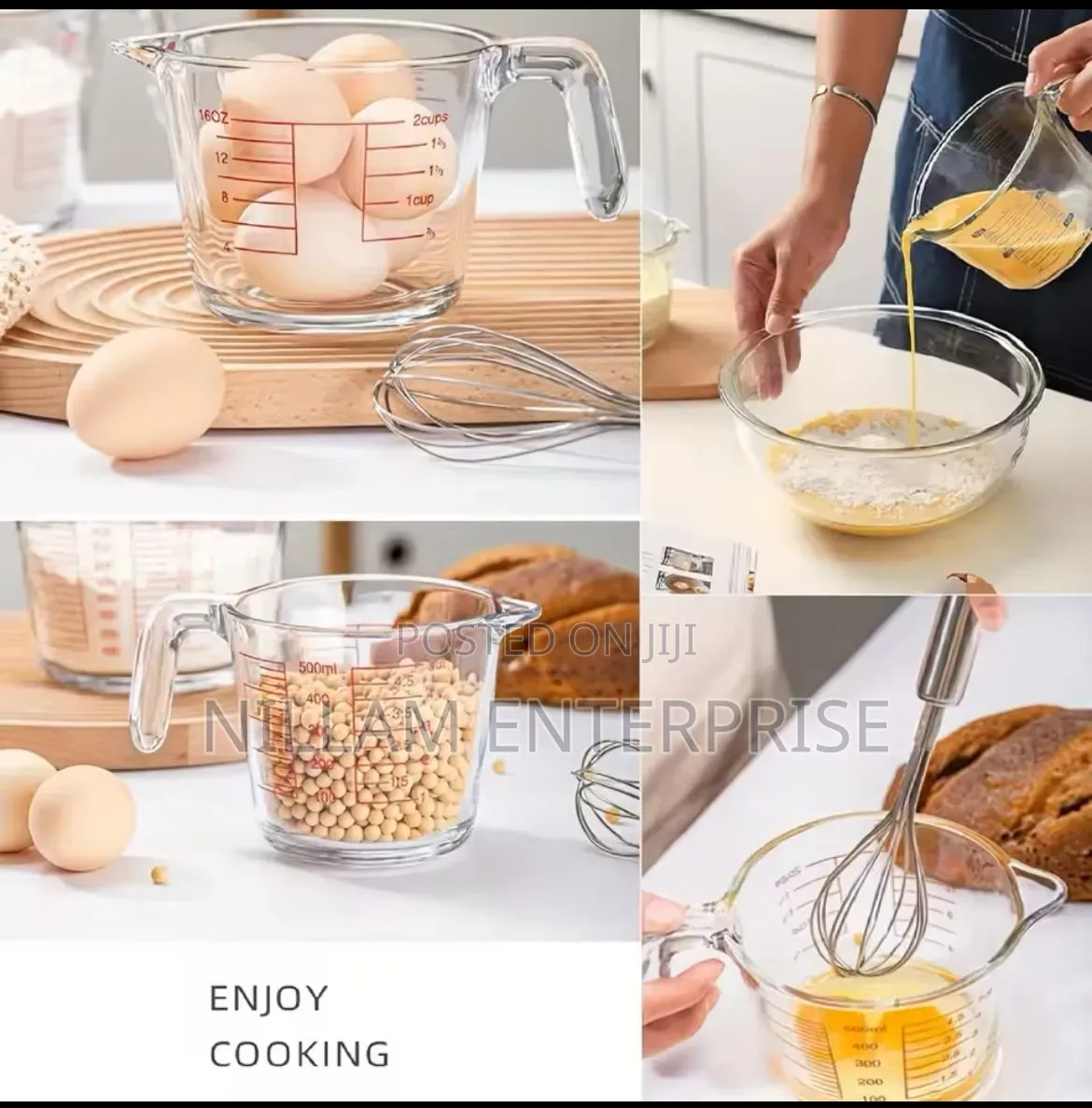 1000ml Glass Measuring Cup With Scale and Handle*