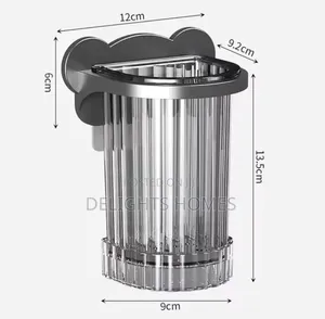 Wall Mount Toothbrush Holder Bathroom Organizer_nje
