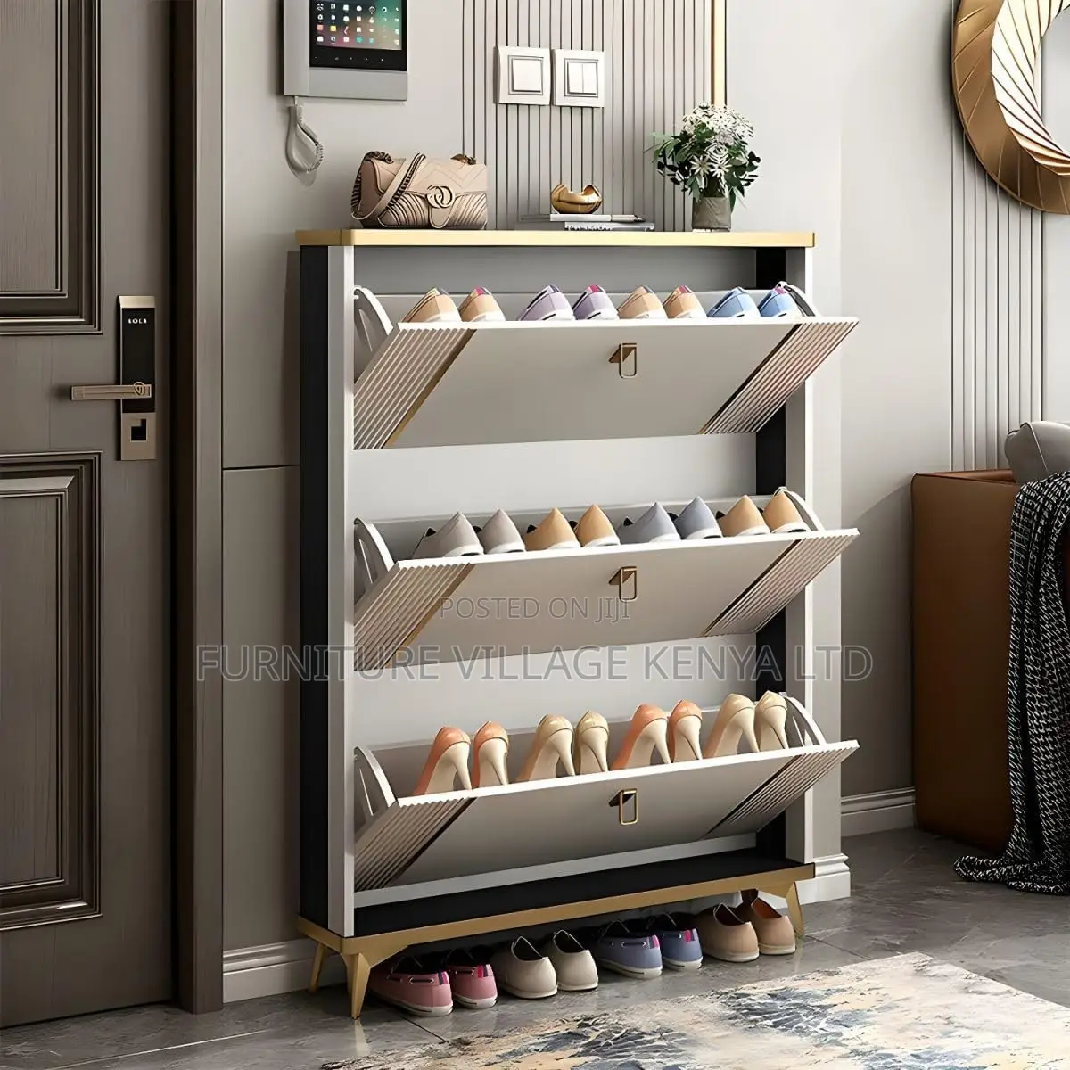 Home Decor ; Modern Shoe Storage Cabinet