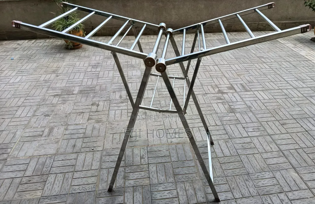 Metallic Foldable Laundry Drying Rack | Indoor Outdoor