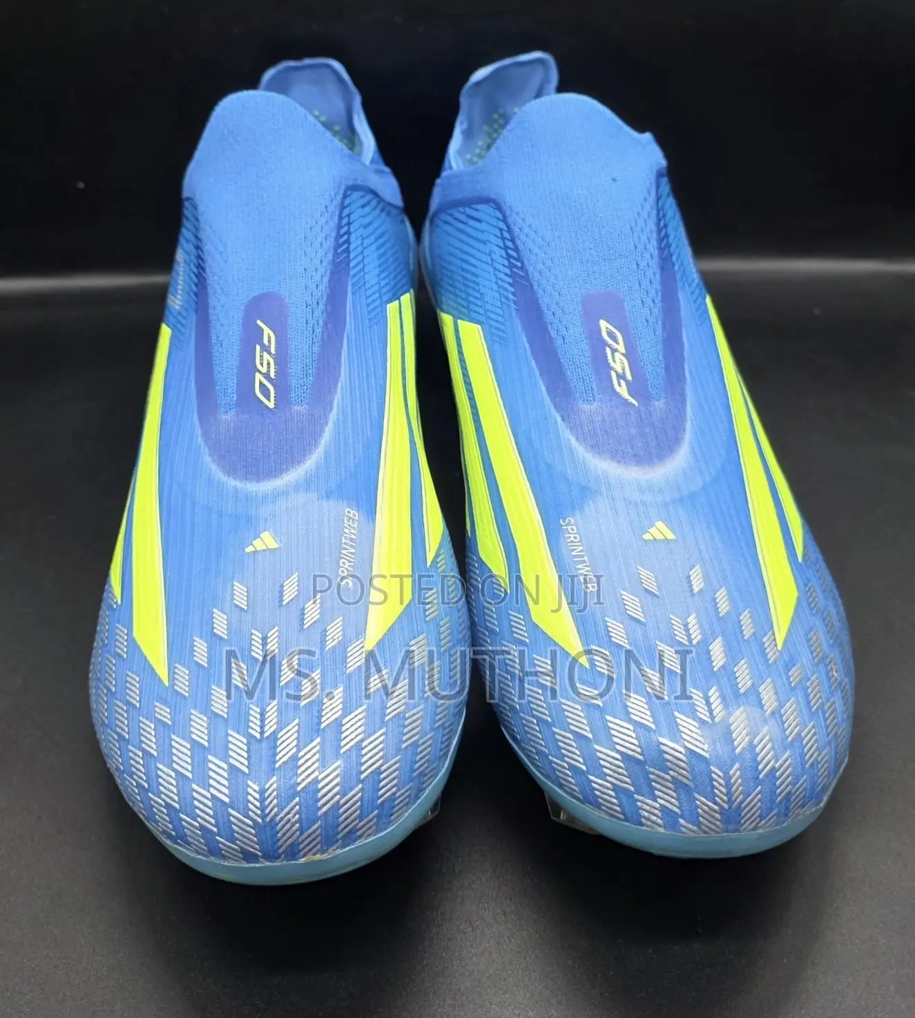 Blue / Black Adidas F50 Elite Laceless Fg Firm Ground Soccer Cleats
