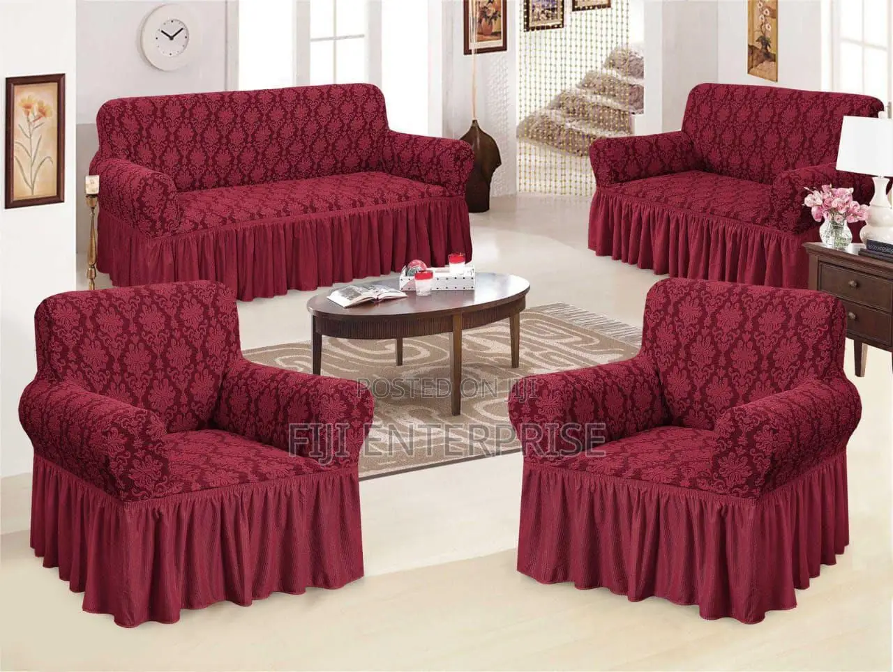 Turkey Jacquard Loose Sofa Covers – Heavy Fabric | Large Fitting