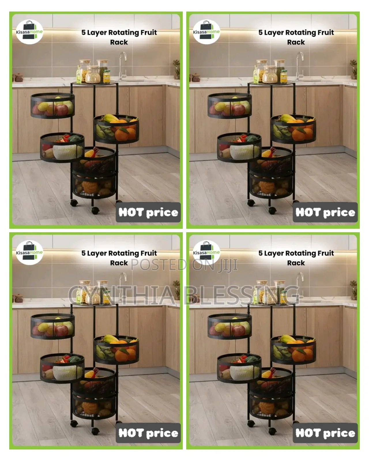 5 Layer Rotating Fruit Rack