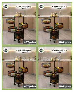 5 Layer Rotating Fruit Rack