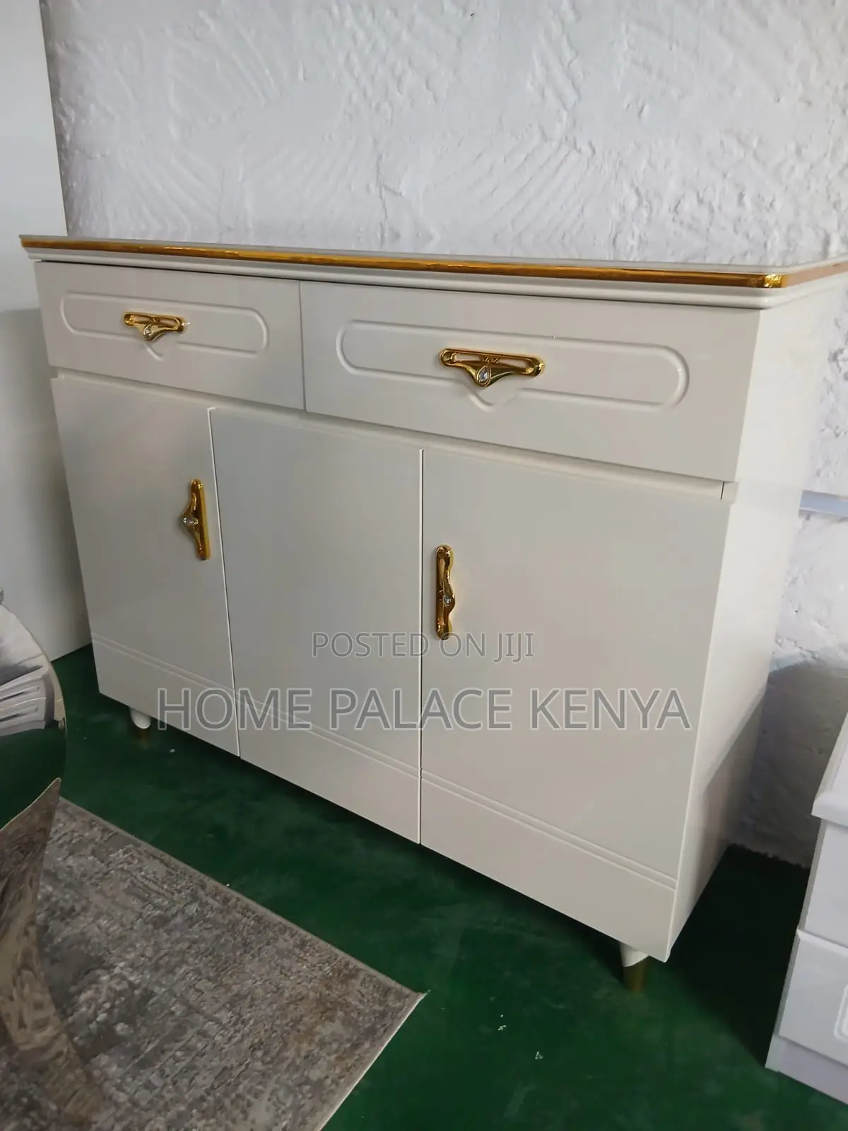 Storage Cabinet: Multipurpose Sideboard Cabinet With Gold Accessories