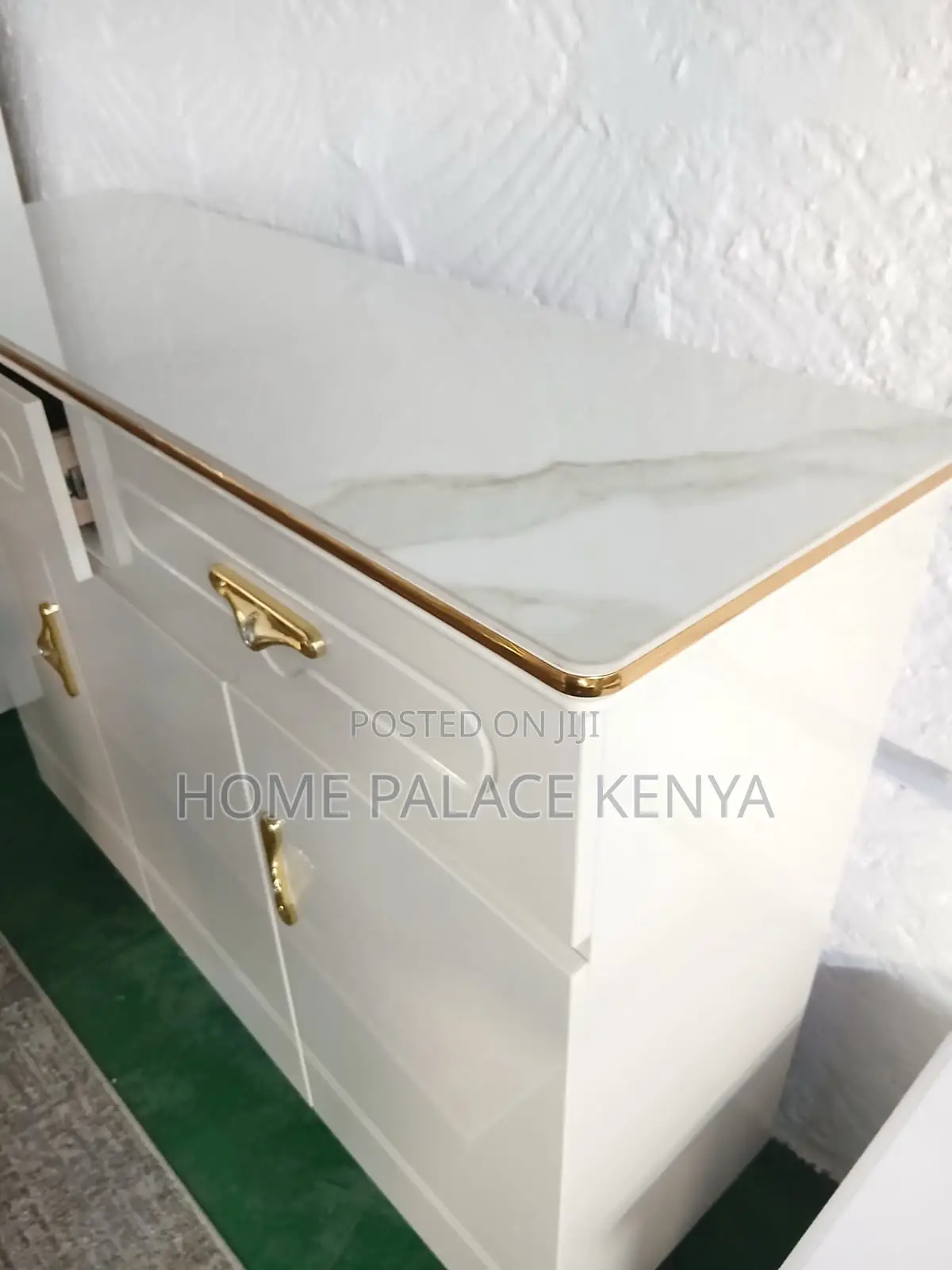 Storage Cabinet: Multipurpose Sideboard Cabinet With Gold Accessories
