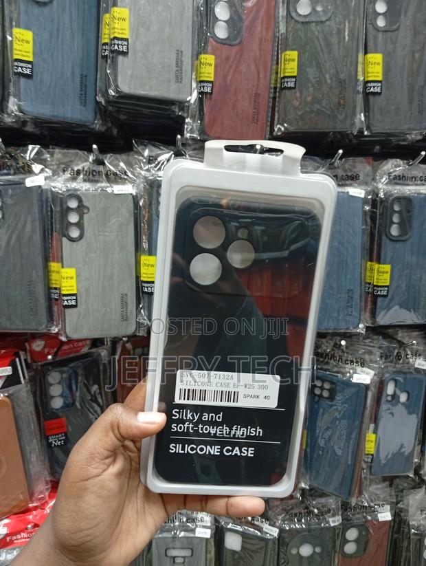 A Black Liquid Silicone Protective Phone Case