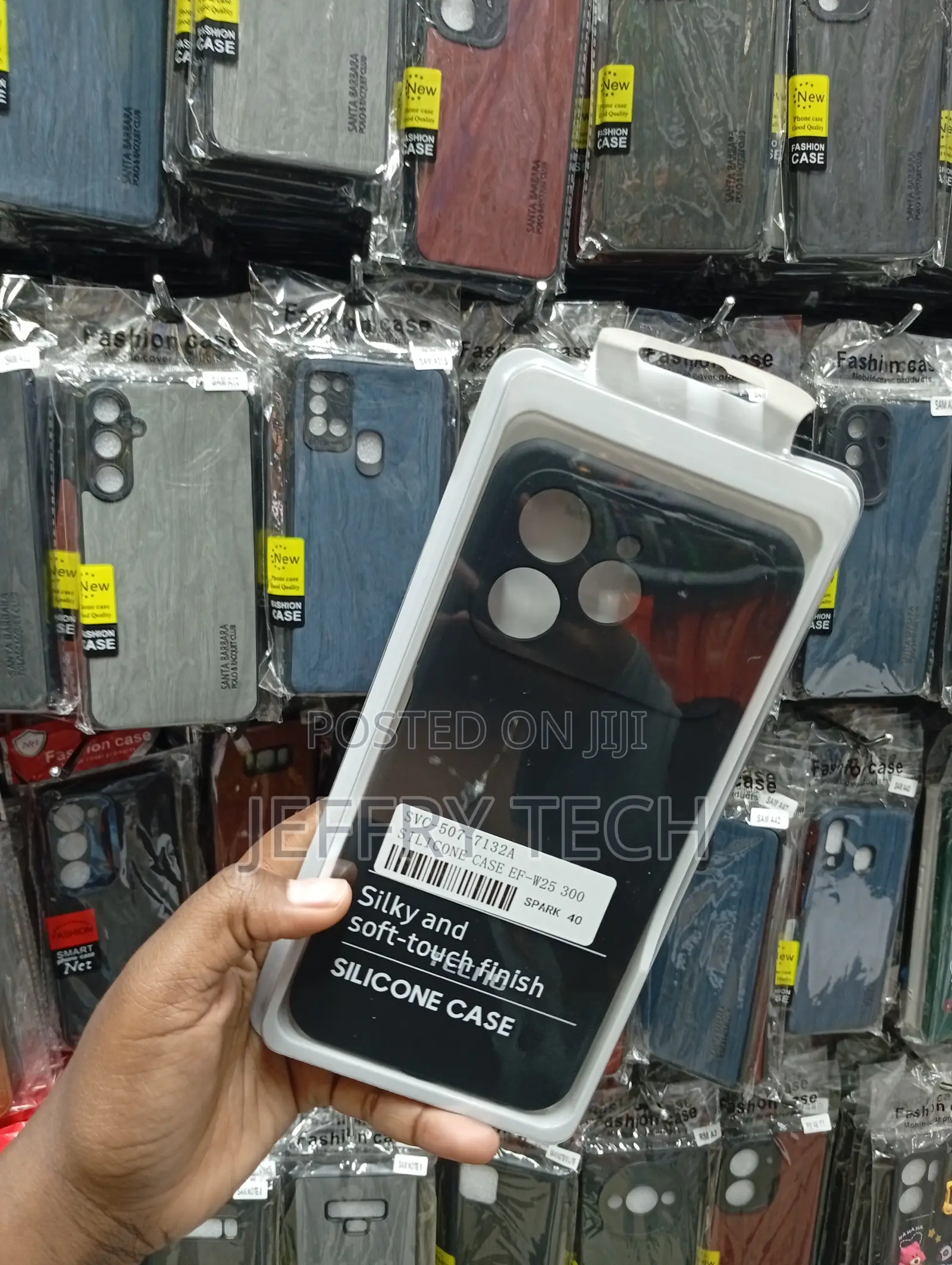 A Black Liquid Silicone Protective Phone Case