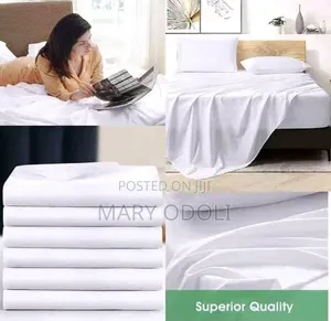 100% Plain White Cotton Bedsheets