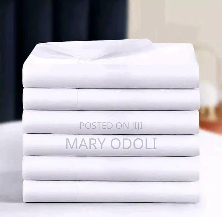 100% Plain White Cotton Bedsheets