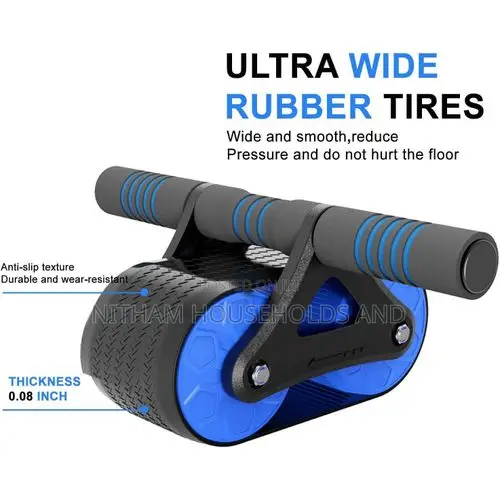 Ab Roller Coaster Wheel Automatic Rebound Bellyfitness Double-Wheeled