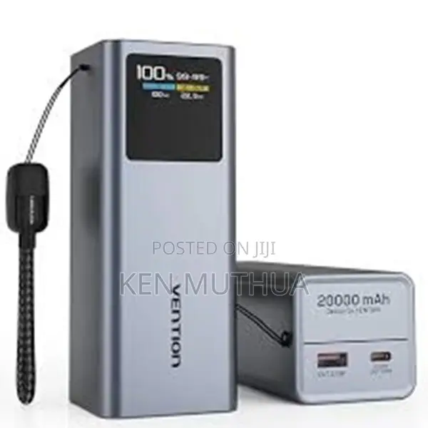 Vention 20000mah Phone Laptop Power Bank 100w-grey