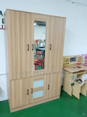 Bedroom Cabinet: Free Standing Rails and Shelves Storage Cabinet