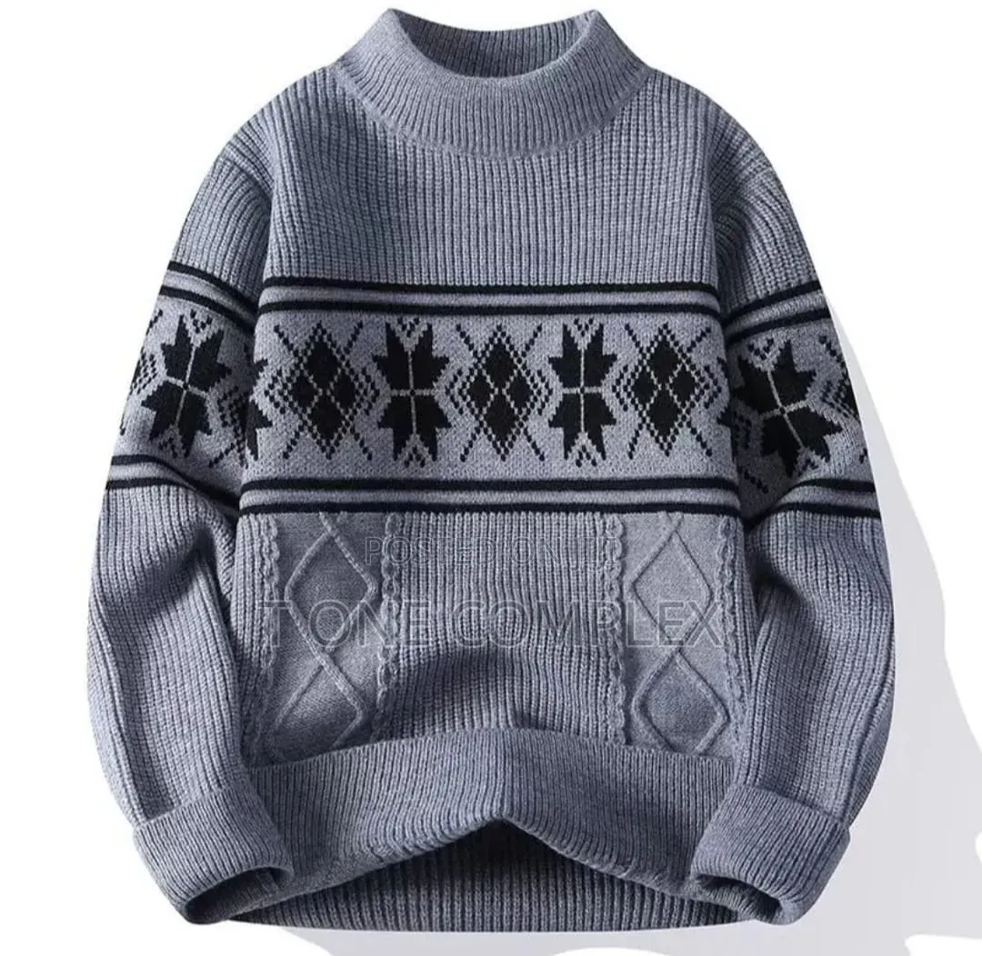 Quality Unisex Nordic Knitted Sweaters White Grey Green Black