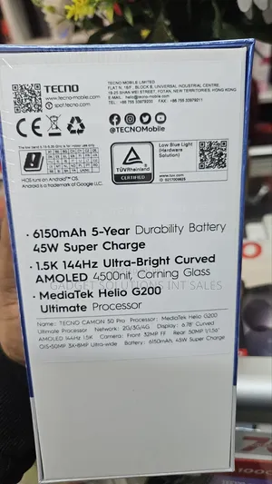 New Tecno Camon 50 Pro 256 GB Green