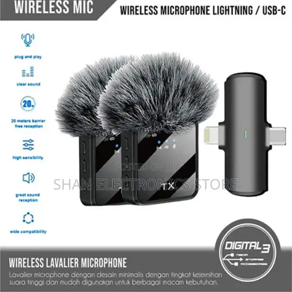 F15-2 Wireless Collar Microphone for iPhone/Android/Type C