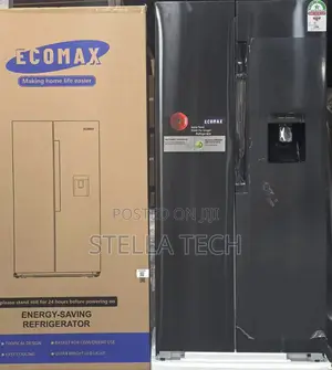 Ecomax 454 Litres Dark Silver Side by Side With Dispenser Refrigerator