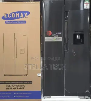 Ecomax 454 Litres Dark Silver Side by Side With Dispenser Refrigerator