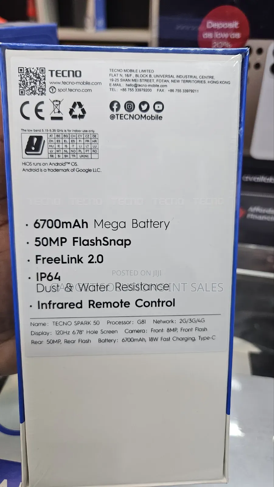 New Tecno Spark 50 128 GB Blue