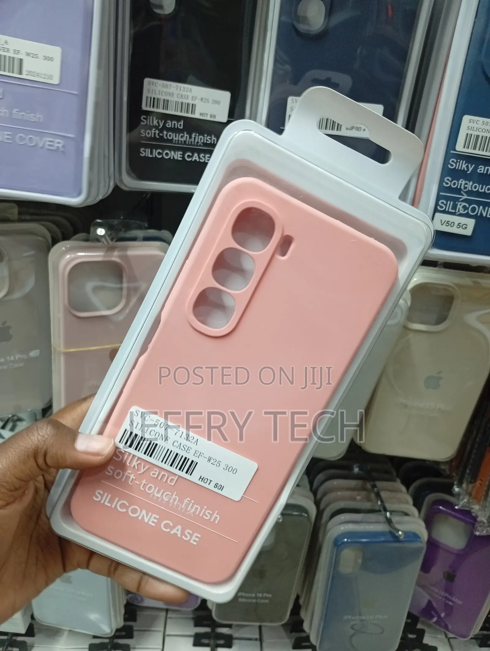 Pink Silicone Phone Case Tailored for the Infinix Hot 60i