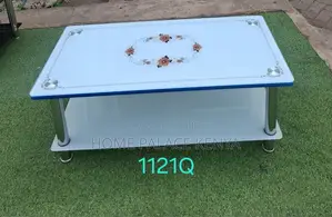 Coffee Table: Two Tier Tempered Glass Tables With Graphic Images