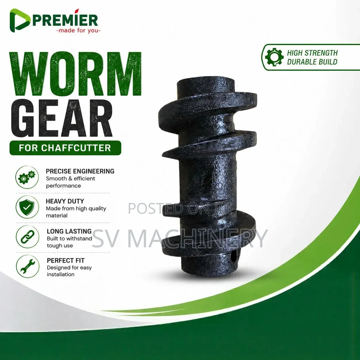 Heavy Duty Chaff Cutter Warm Gear