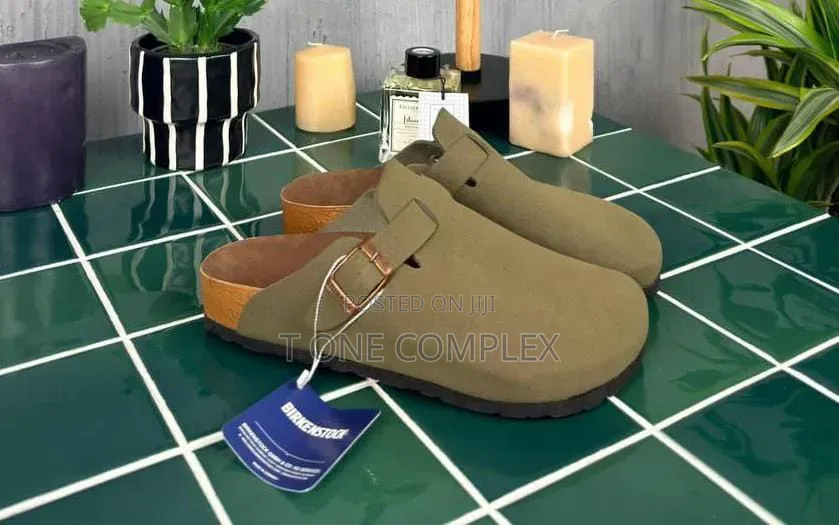 Original Birkenstock Boston Clogs Suede Green Brown Navy Blue