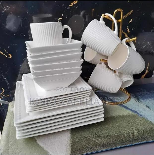 24pcs Square Dinner Set Ceramic Material - main view