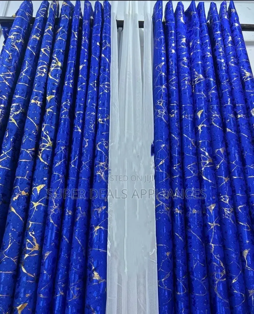 Blue Marbled Curtain