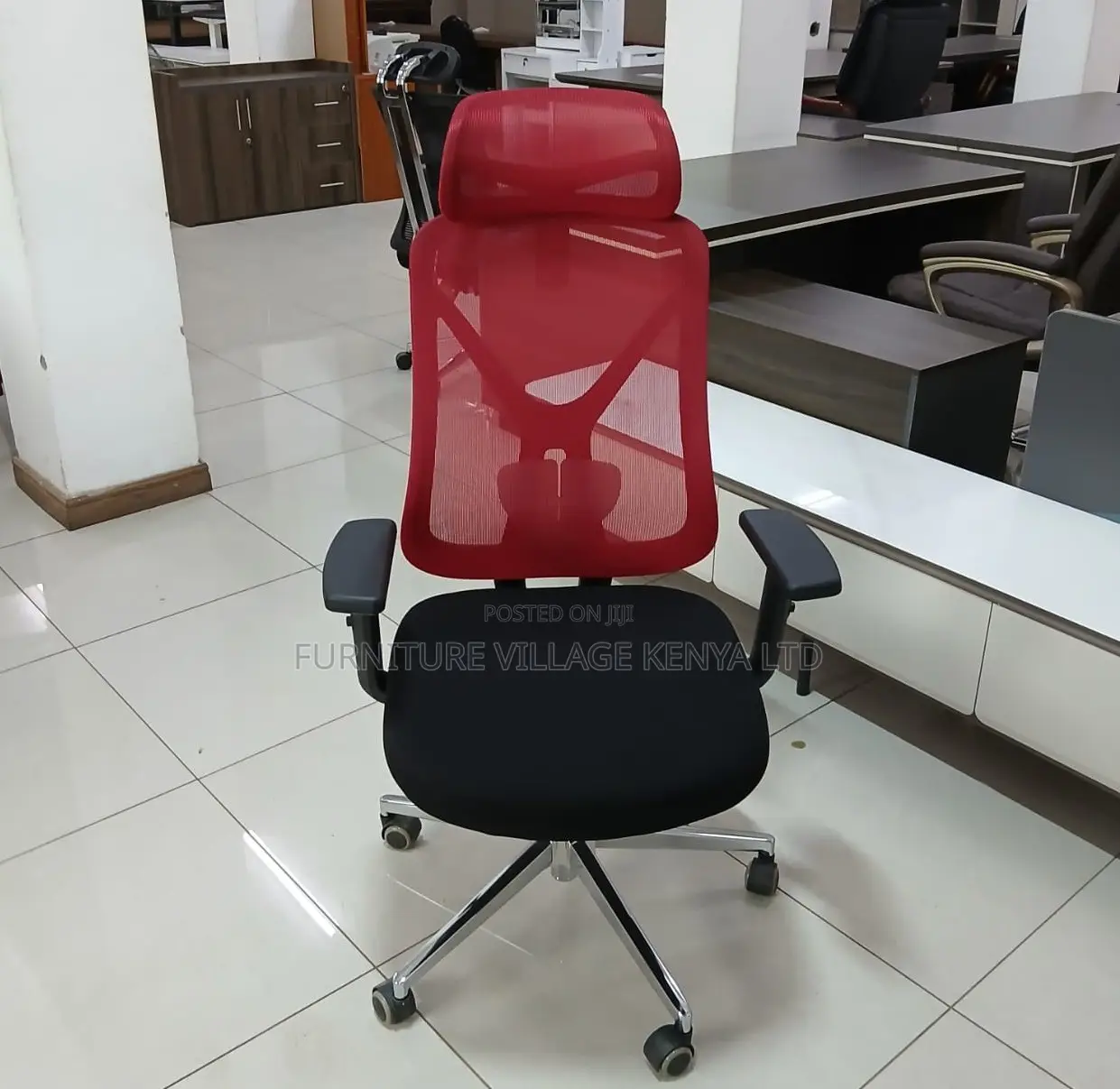 Red Orthopedic Office Seat