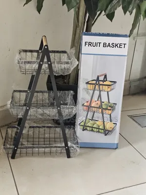 3 Tier Storage Basket Organizer Metal Fruit Vegetable Rack