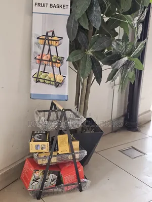 3 Tier Metallic Fruit Basket Available 
