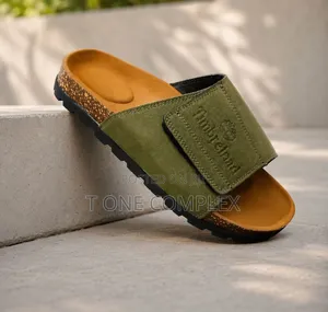 Original Timberland Cork Slides Suede Green Black Brown